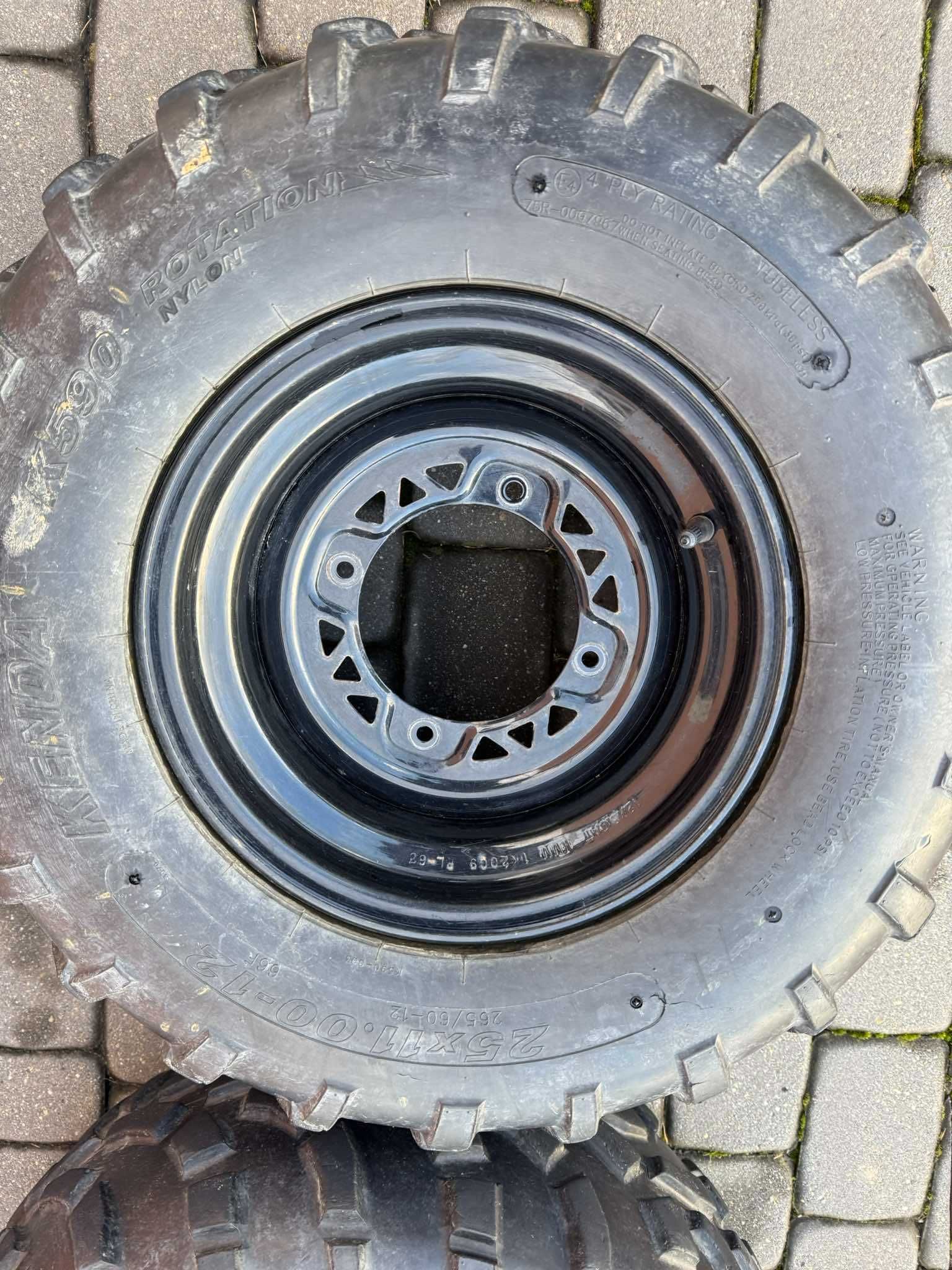 komplet kol kola kolo felga felgi 12 cal cali Polaris Sportsman