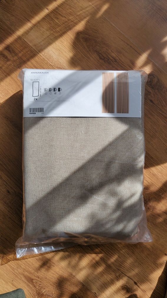 Nowe zasłony beżowe ANNAKAJSA (Ikea) 145x300