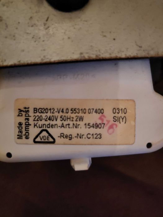 Silniczek z wiatraczkiem (axial fan)  do np.BOSCH, Gorenje, Asko,Mora