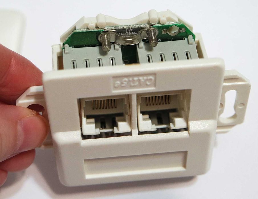 Gniazdo internetowe podwójne RJ45 Cat. 5e