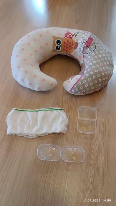 Rogal/posuszka do karmienia + majtki poporodowe+nakładki na sutki rozm