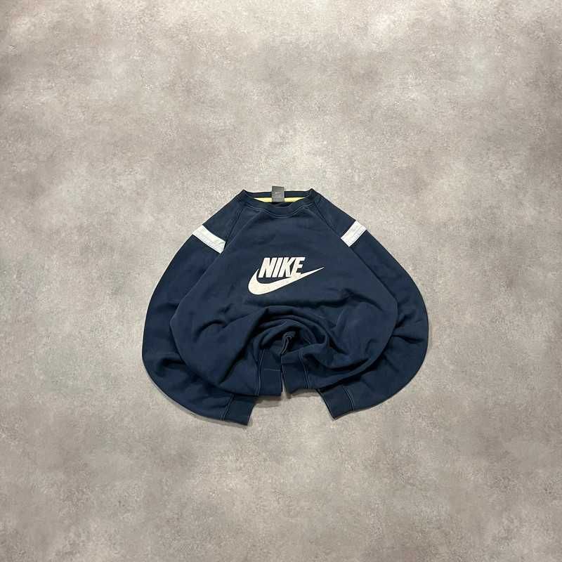 Vintage Bluza Nike Crewneck Swoosh Big Logo Washed Distressed Rap Y2K