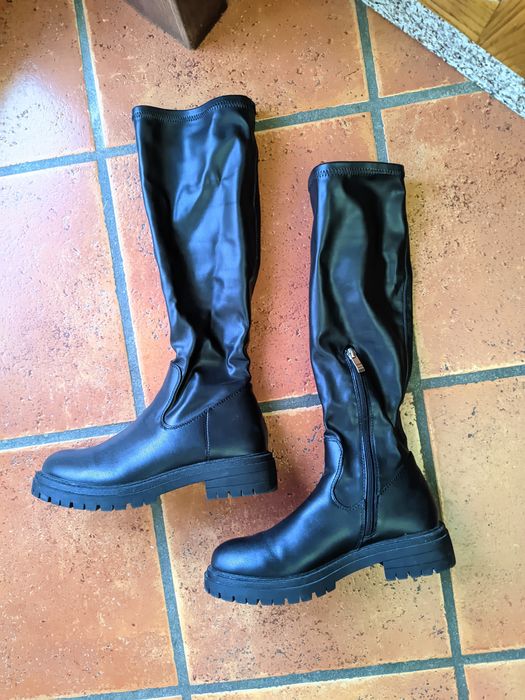 Botas de cano alto pretas / black / negro / noir
