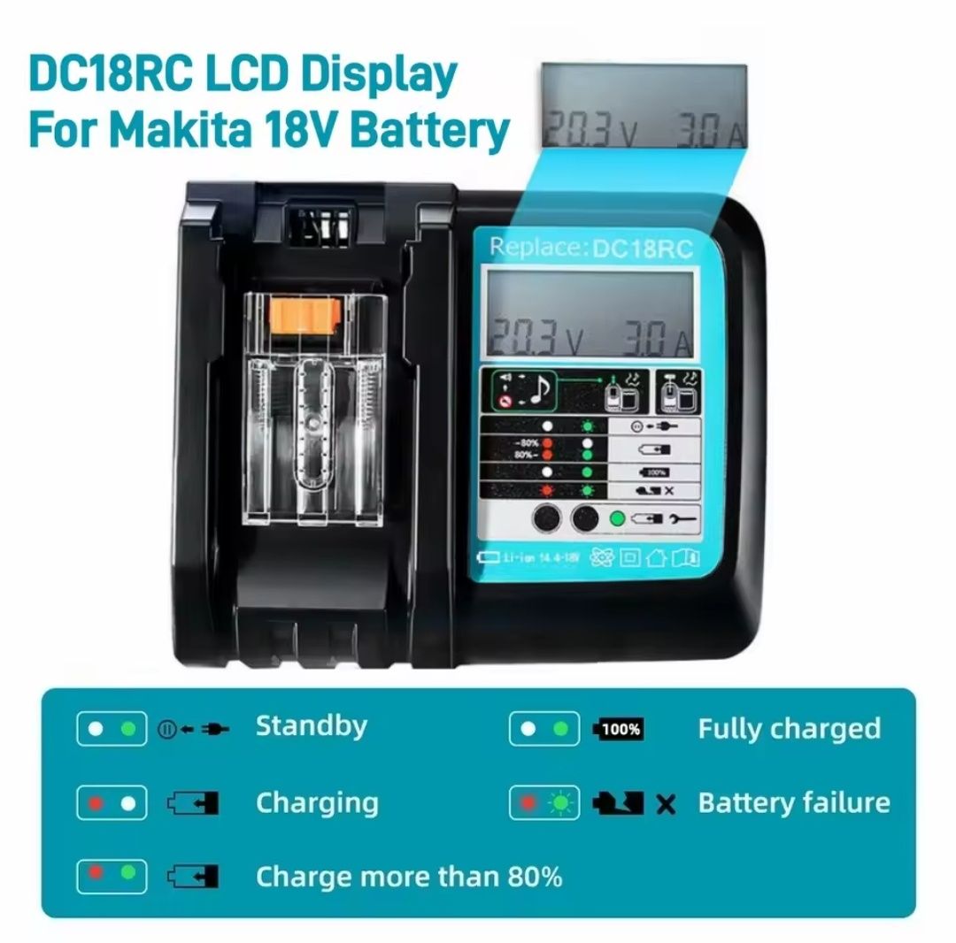 Зарядний пристрій Makita DC18RC-LCD