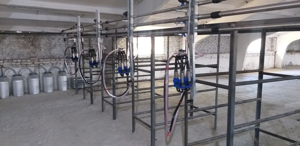 Доїльна установка на 6 корів, доїльний зал,доильная установка Меласти