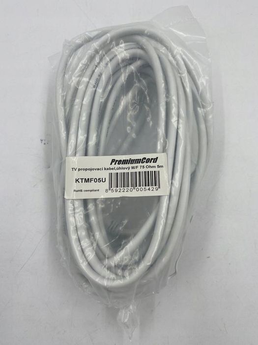 premiumcord kabel antenowy połączeniowy do tv 75 ohm 5m opis