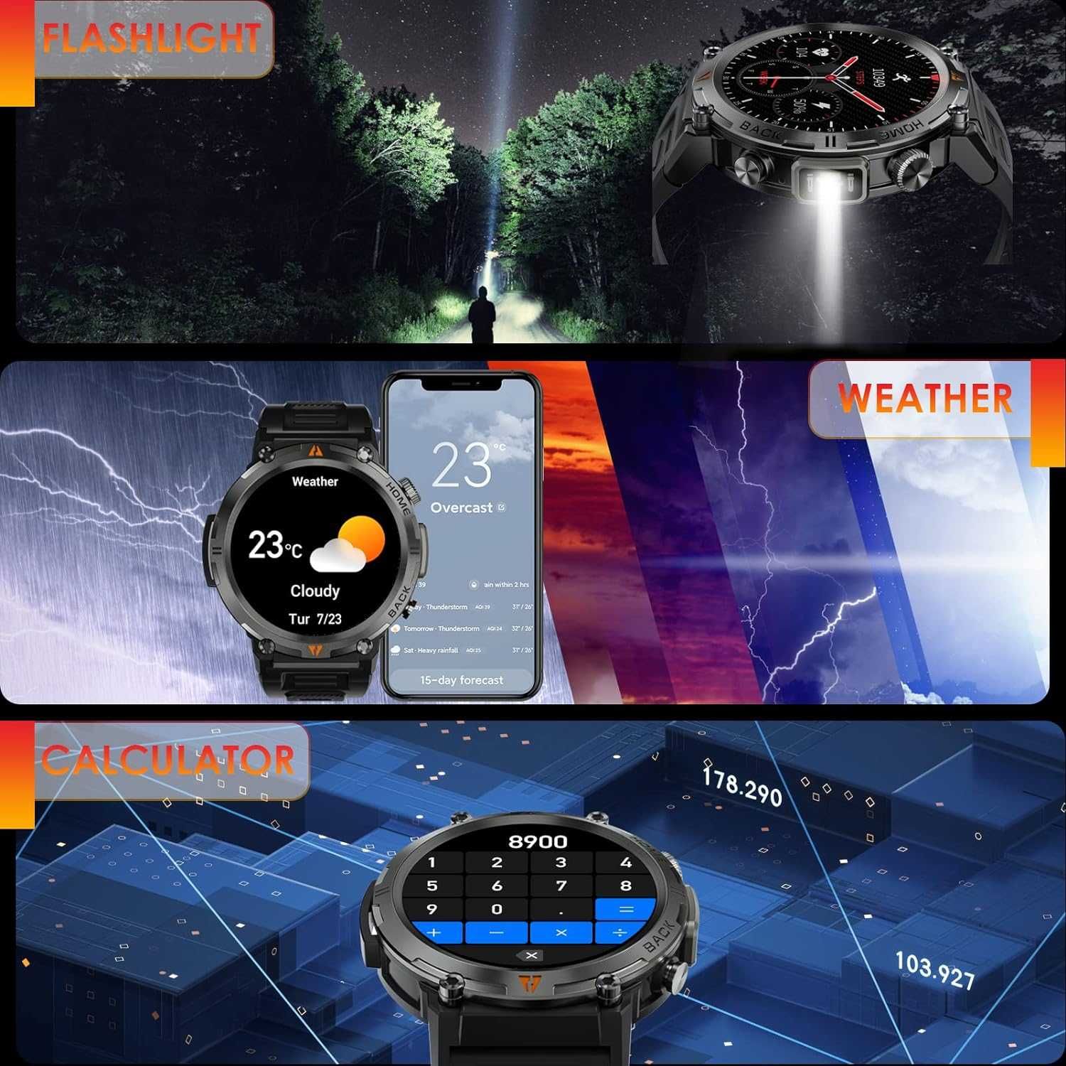 Smartwatch Militar EIIGIS KE3 - uso Táctico