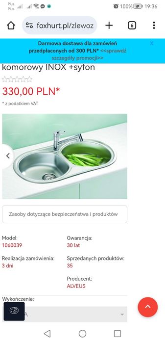 Zlewozmywak dwukomorowy Alveus