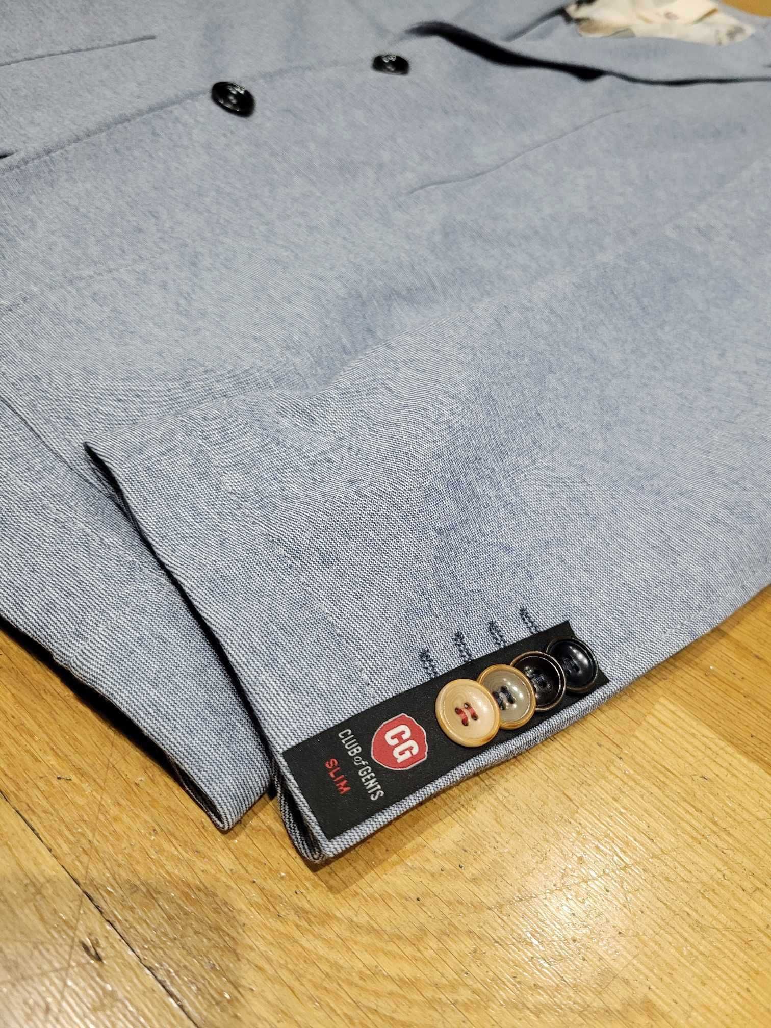 Marynarka Slim Fit niebieska