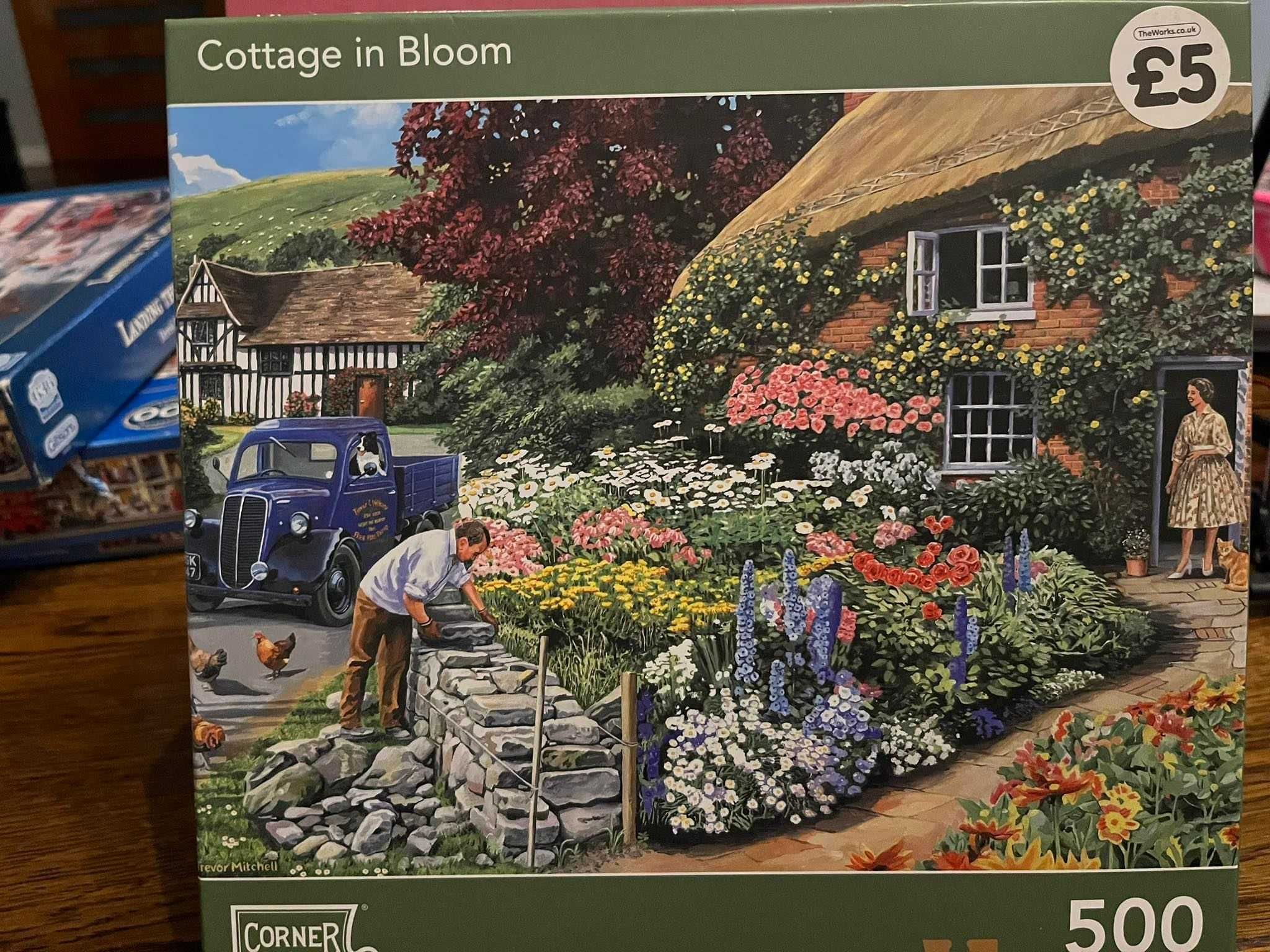 Puzzle Corner Piece Cottage in Bloom ogród 500