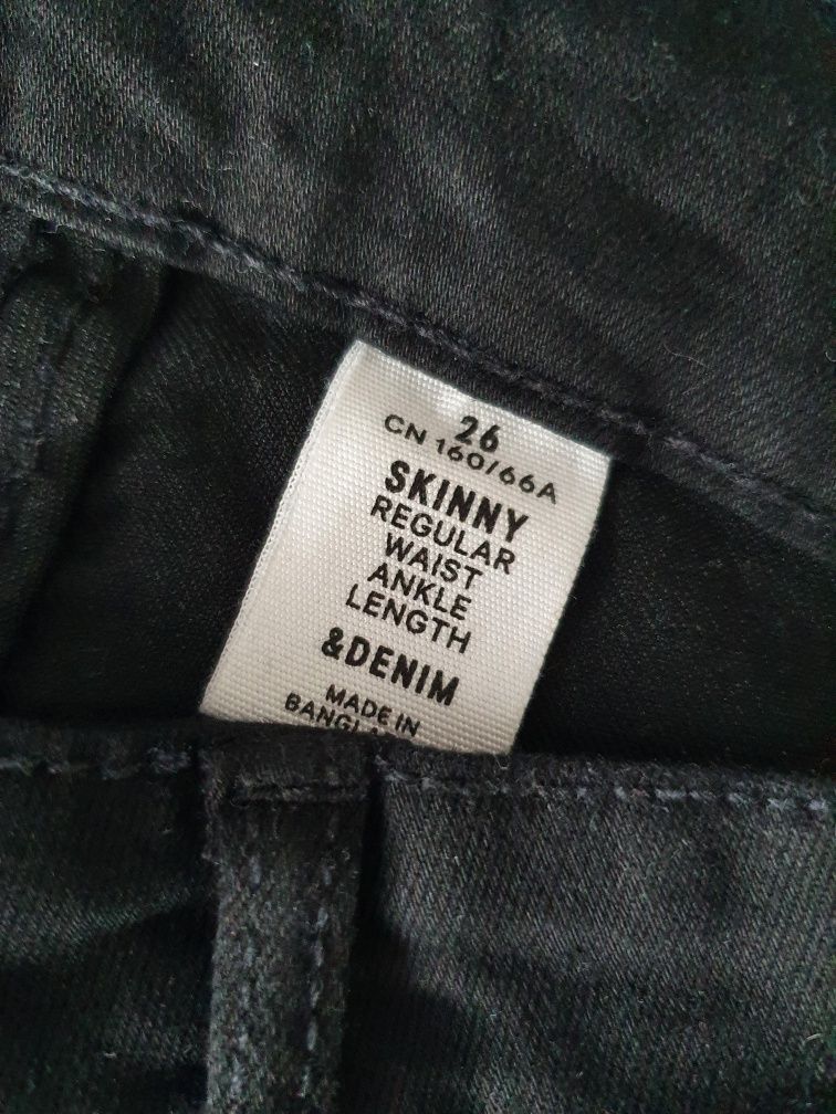 czarne dżinsy H&M XS