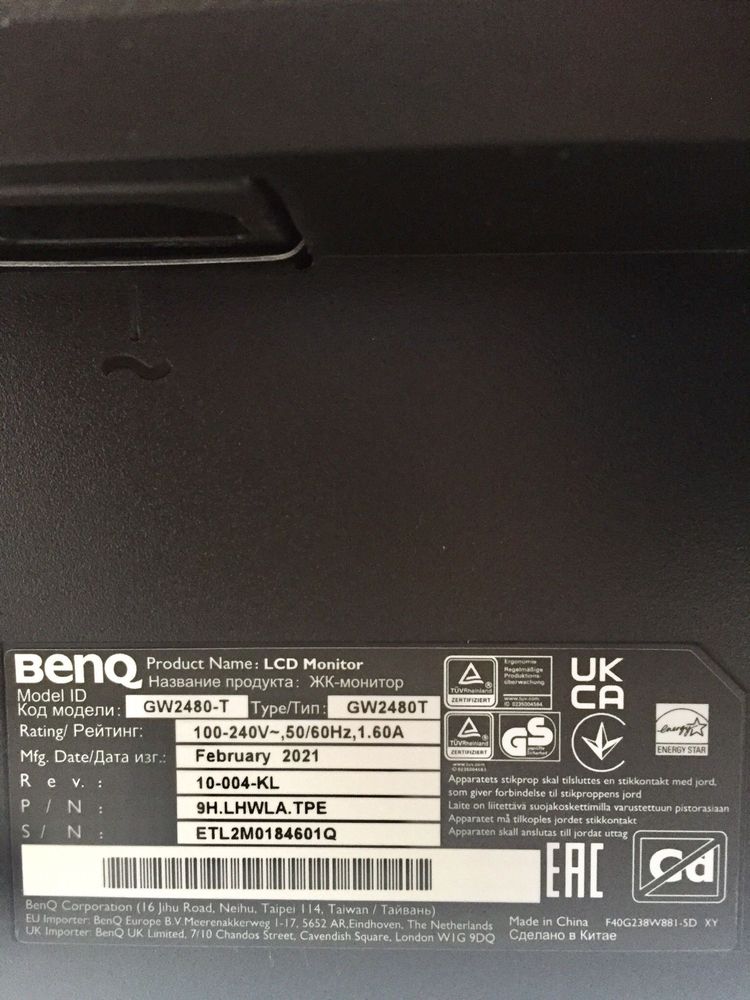 [Novo] Monitor BENQ GW2480T - Full HD - IPS