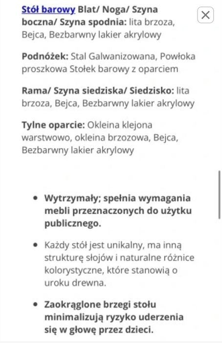 Ikea Norråker stół + 2 krzesła