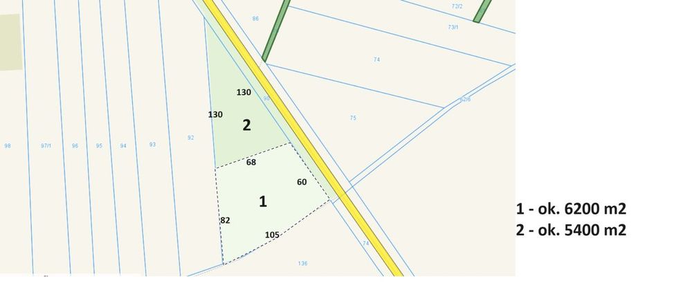 ok. Ostroroga 5400m2 SUPER CENA dojazd asfaltowy !!!