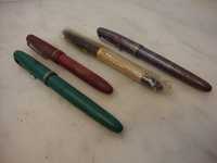 Conjunto de 4 canetas muito antigas