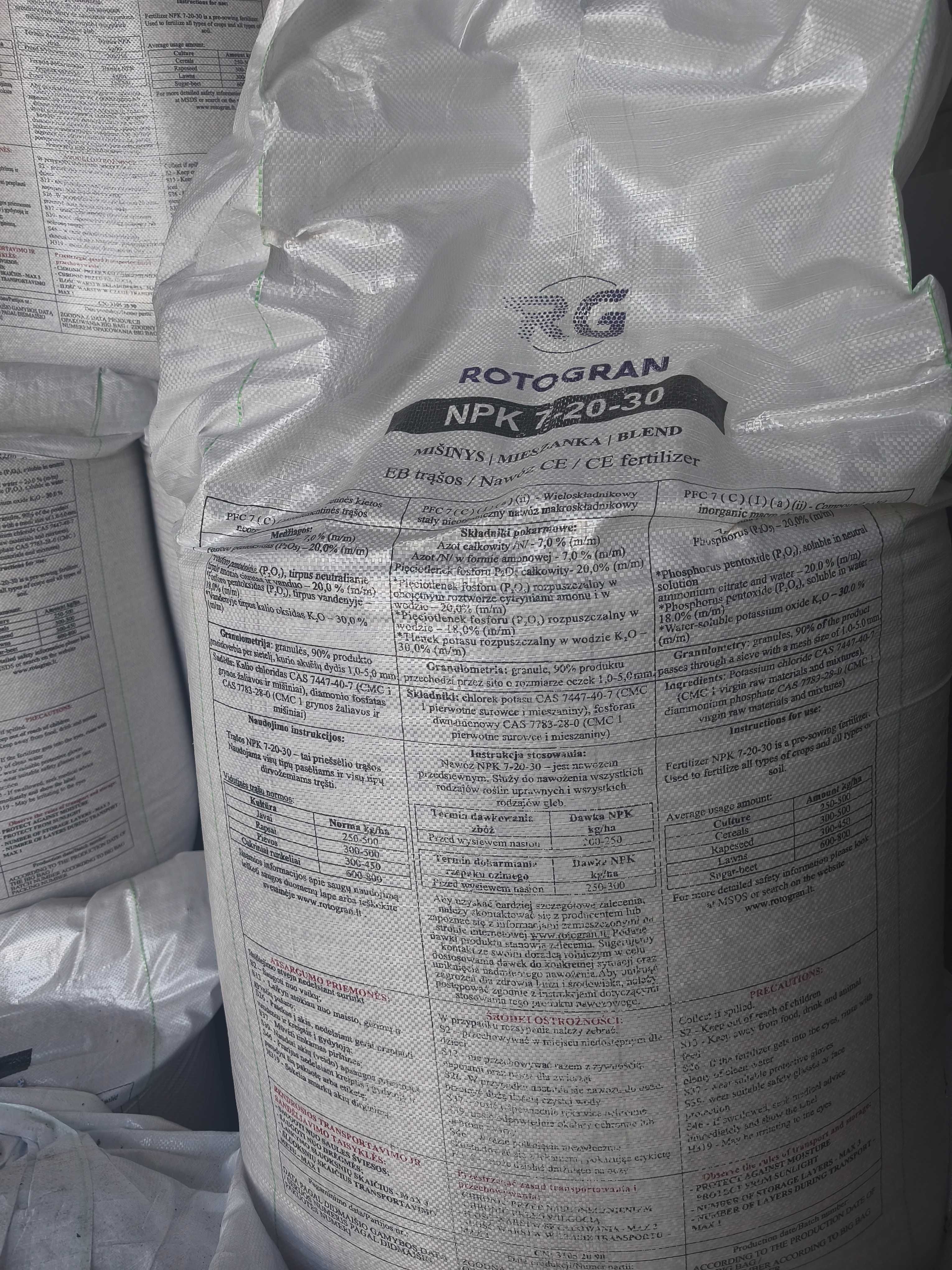 Nawóz NPK 7-20-30 Rotogran-blend
