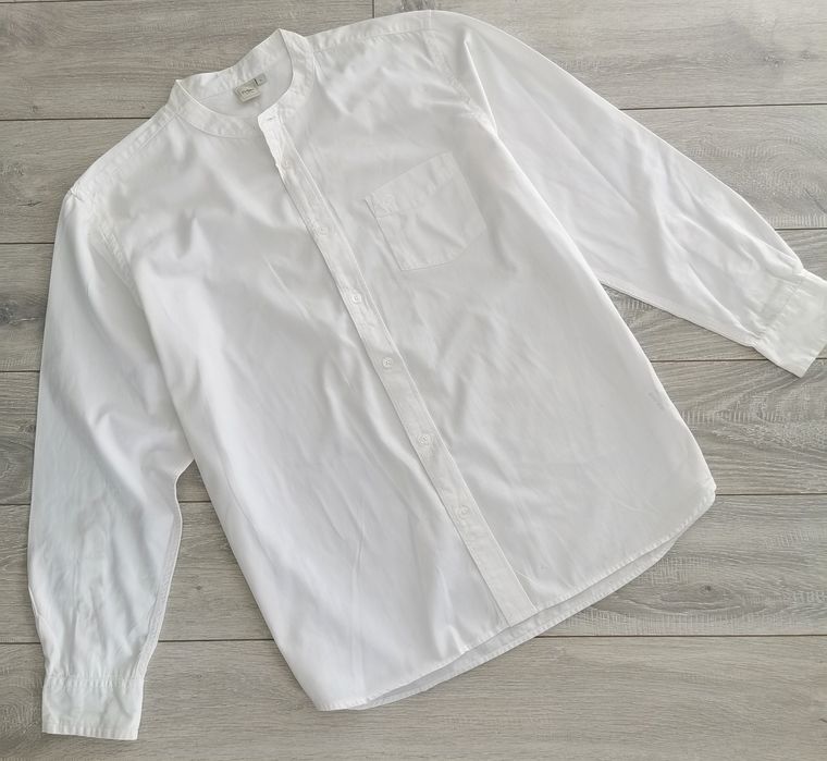 Cotton Traders l/xl biała koszula ze stójką