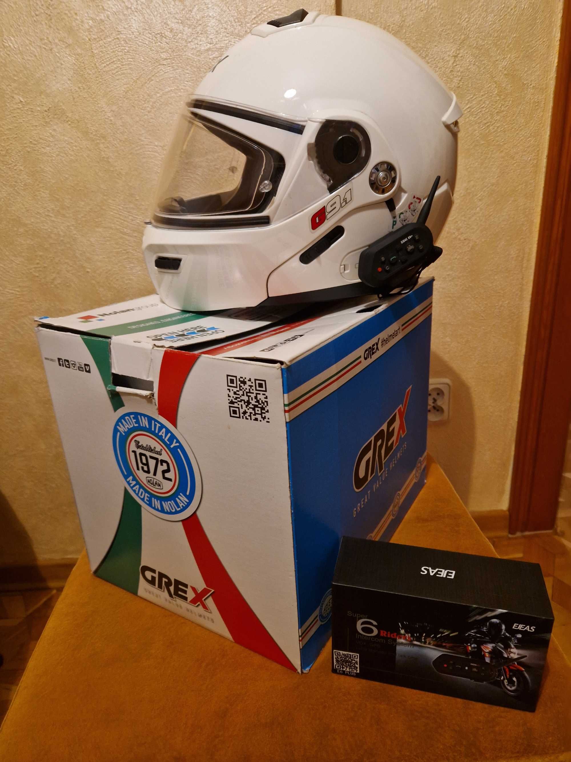 Kask Motocykl  Nolan Grex G9.1 Biały Evolve Modularny Kinetic