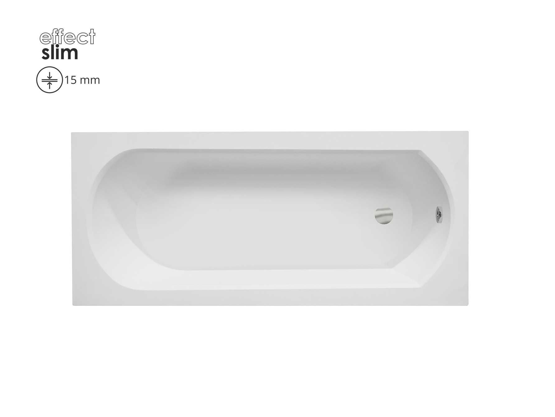 Wanna do zabudowy 170x75 akrylowa Besco Intrica  slim NOWA!