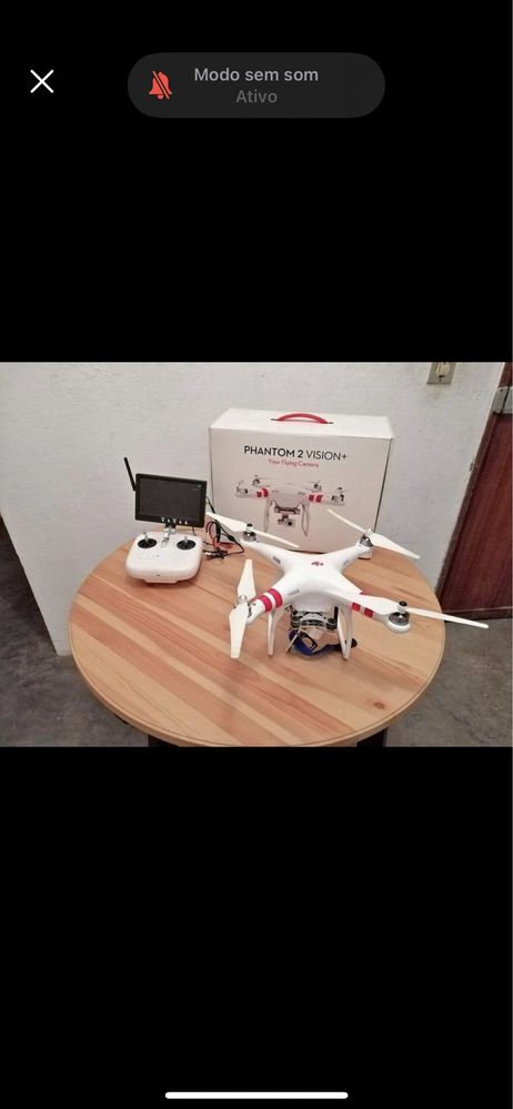 Drone DJI Phantom Vision II Plus + Transmissor Video RF SEM CAMARA