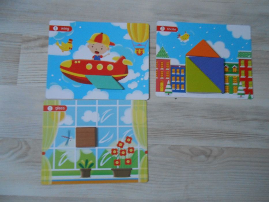 Танграми: геометрична мозаїка із шаблонами.