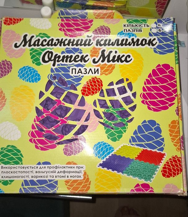 Ортопедичний килимок, пазли, 6 штук