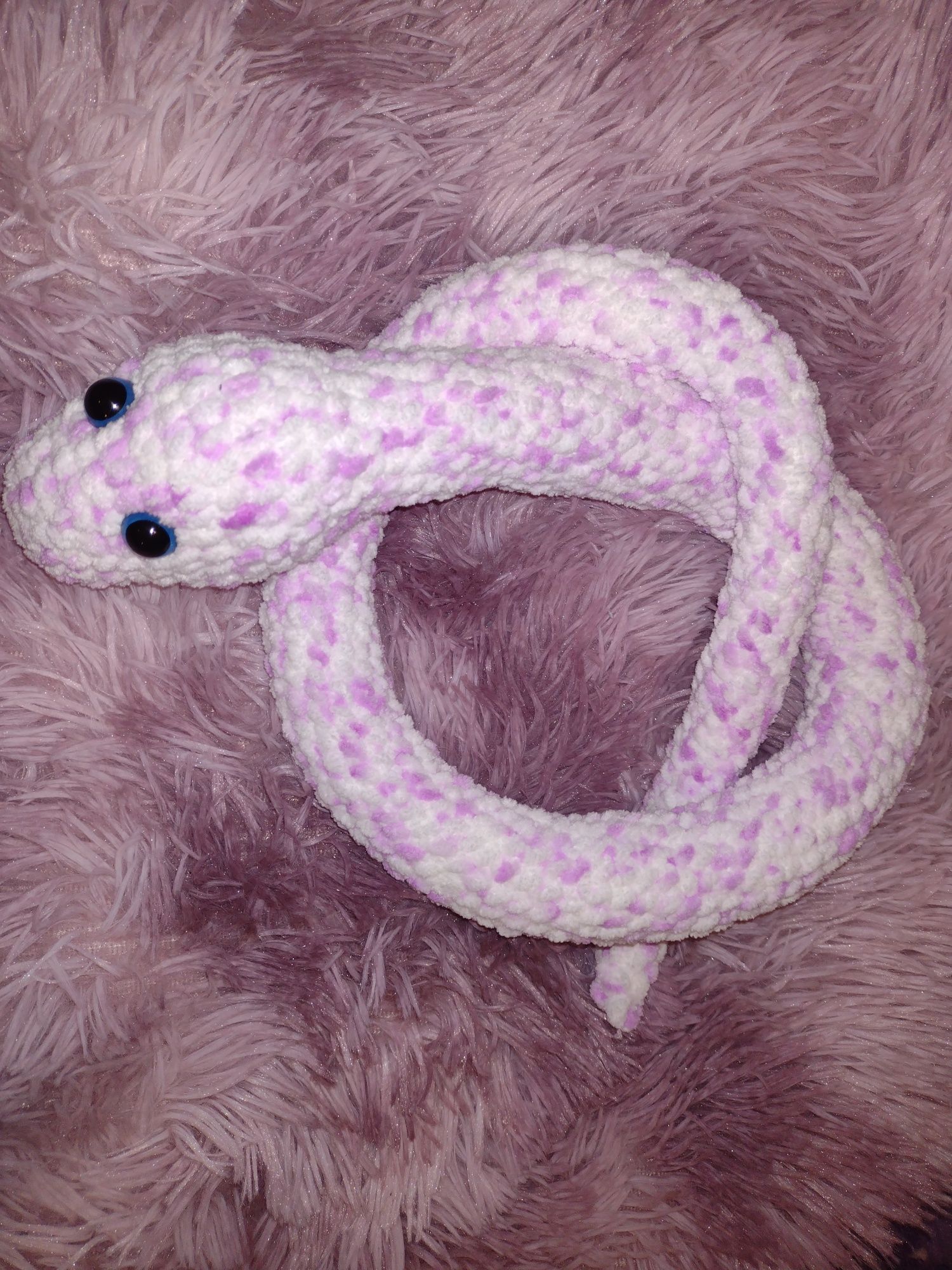 Maskotka amigurumi, hand made, wąż