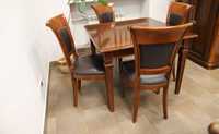 stół krzesła gabinet konferencyjne reprezentacyjne meble skóra drewno