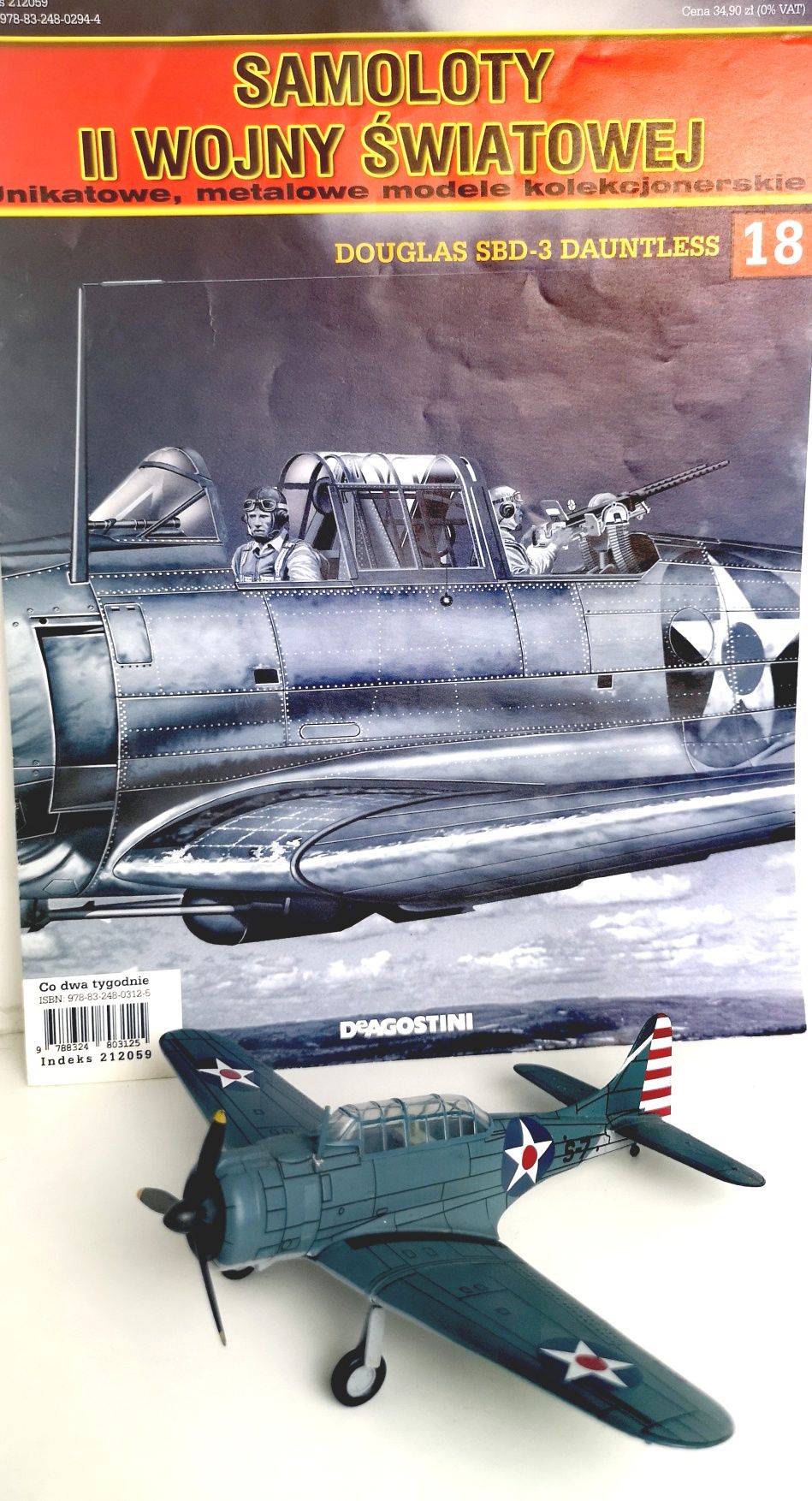 Model 1:72 Daglas SBD-3 Samoloty II wojny DeAgostini