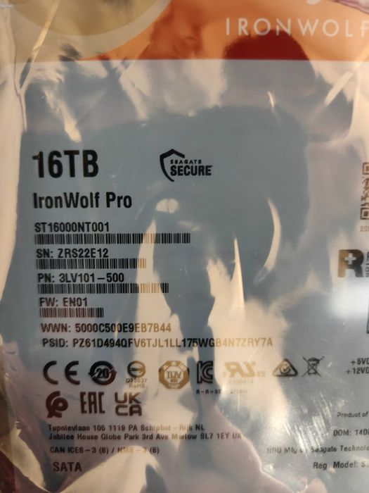 Dysk HDD 16TB Seagate IronWolf Pro [Nowy, Gwarancja 2030r]