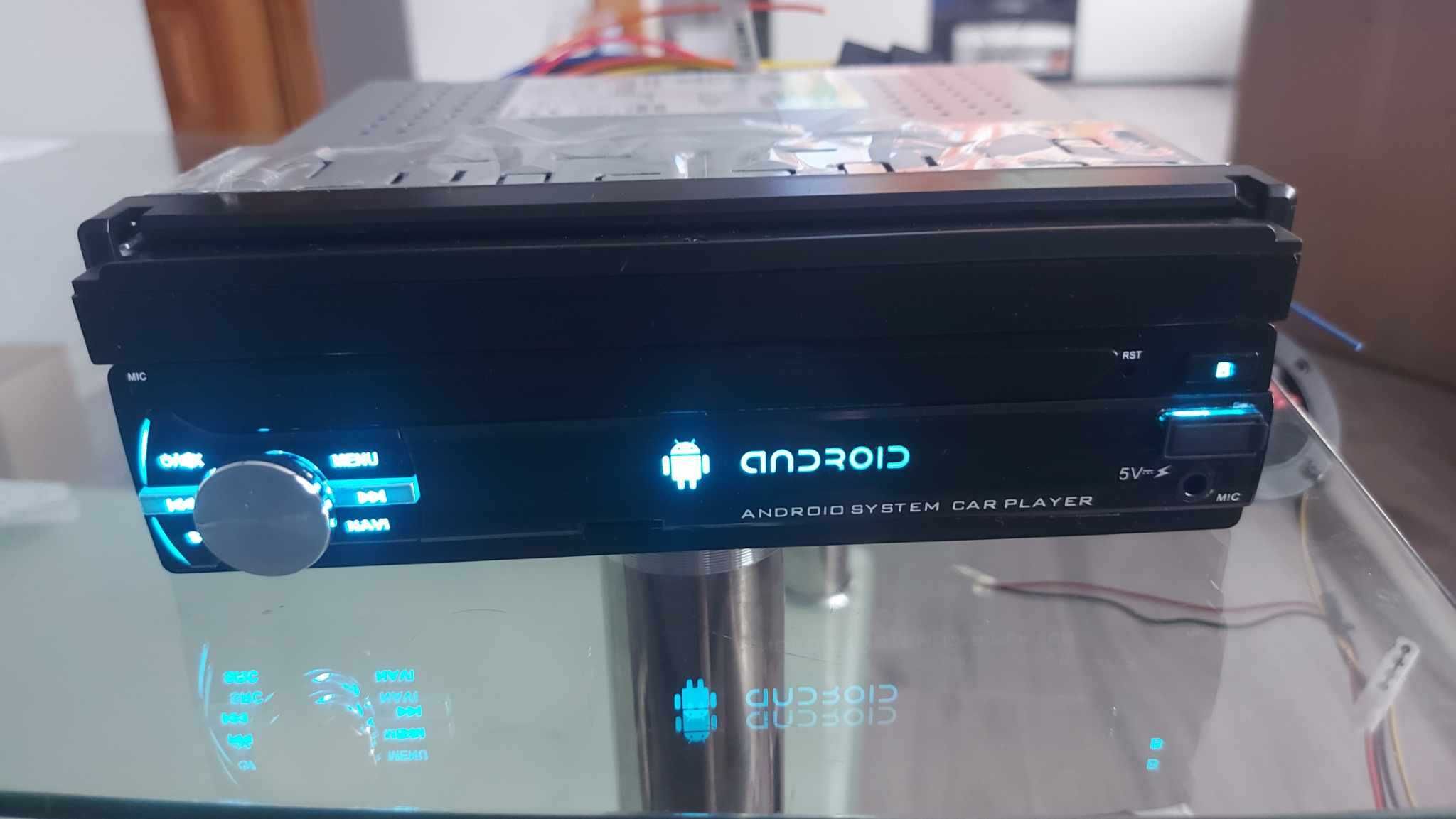 Radio 1 DIN wysuwane Android USB Bluetooth YouTube WI-FI Nawigacja RDS