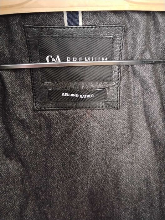 Kurtka Skórzana Młodzieżowa-Męska Czarna - S