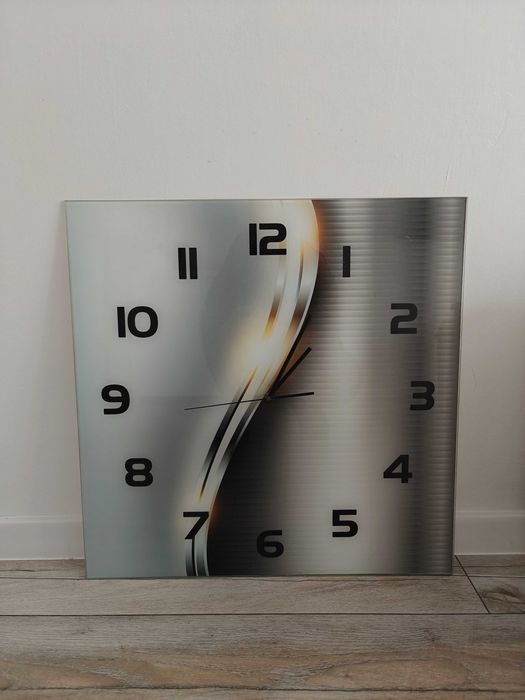 Zegar szklany duży 60cm x 60cm