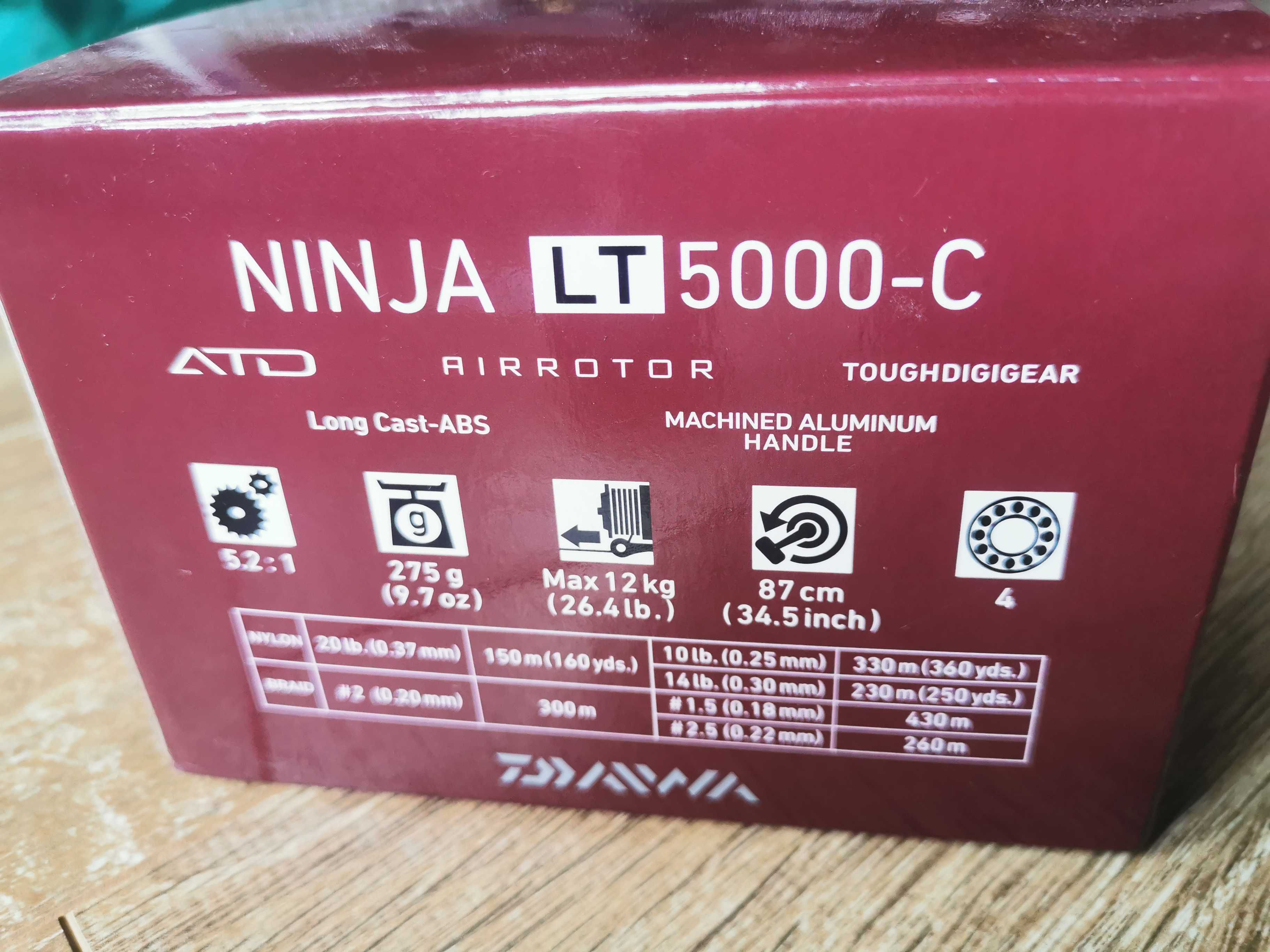 Катушка Daiwa 18 Ninja LT 5000 -C + додаткова шпуля.