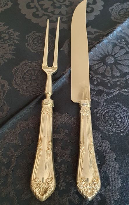 Talher para Trinchar Carne banhado a prata