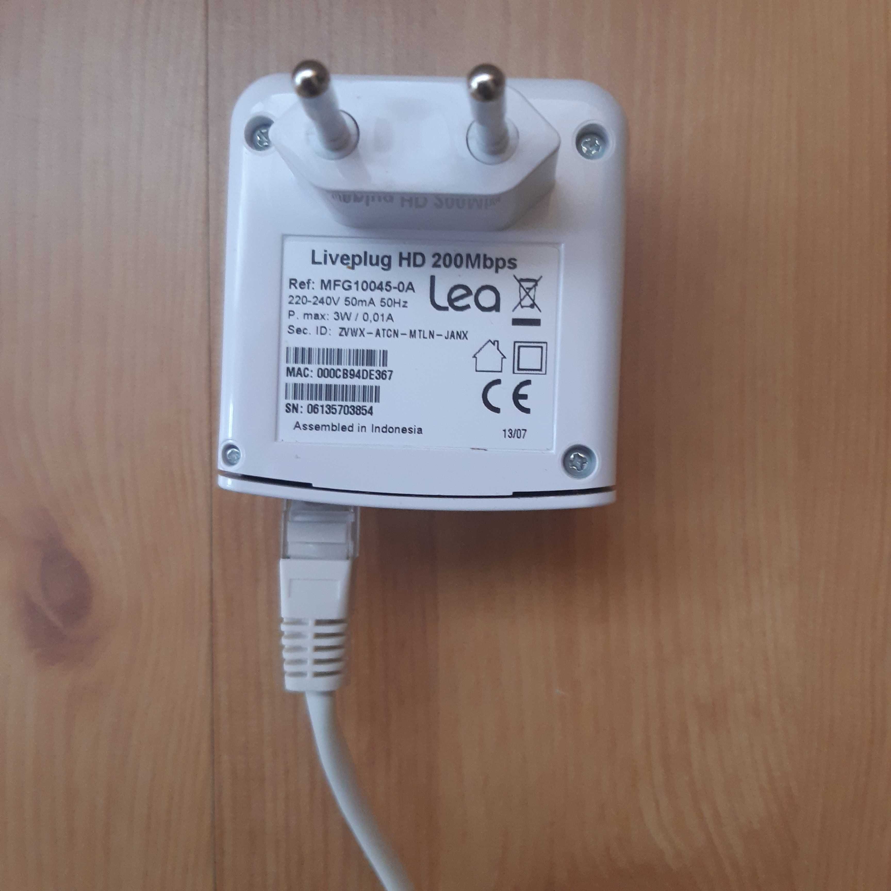 Transmiter sieciowy Orange liveplug hd 200Mbps, jak nowy