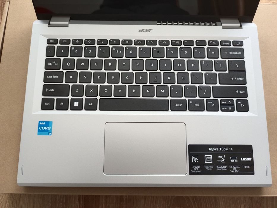 Tablet Laptop 2w1 Acer Aspire 3 Spin 14" i3-N305/8GB/256GB SSD W11 gw.