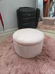 Pufa różowa baby pink welur