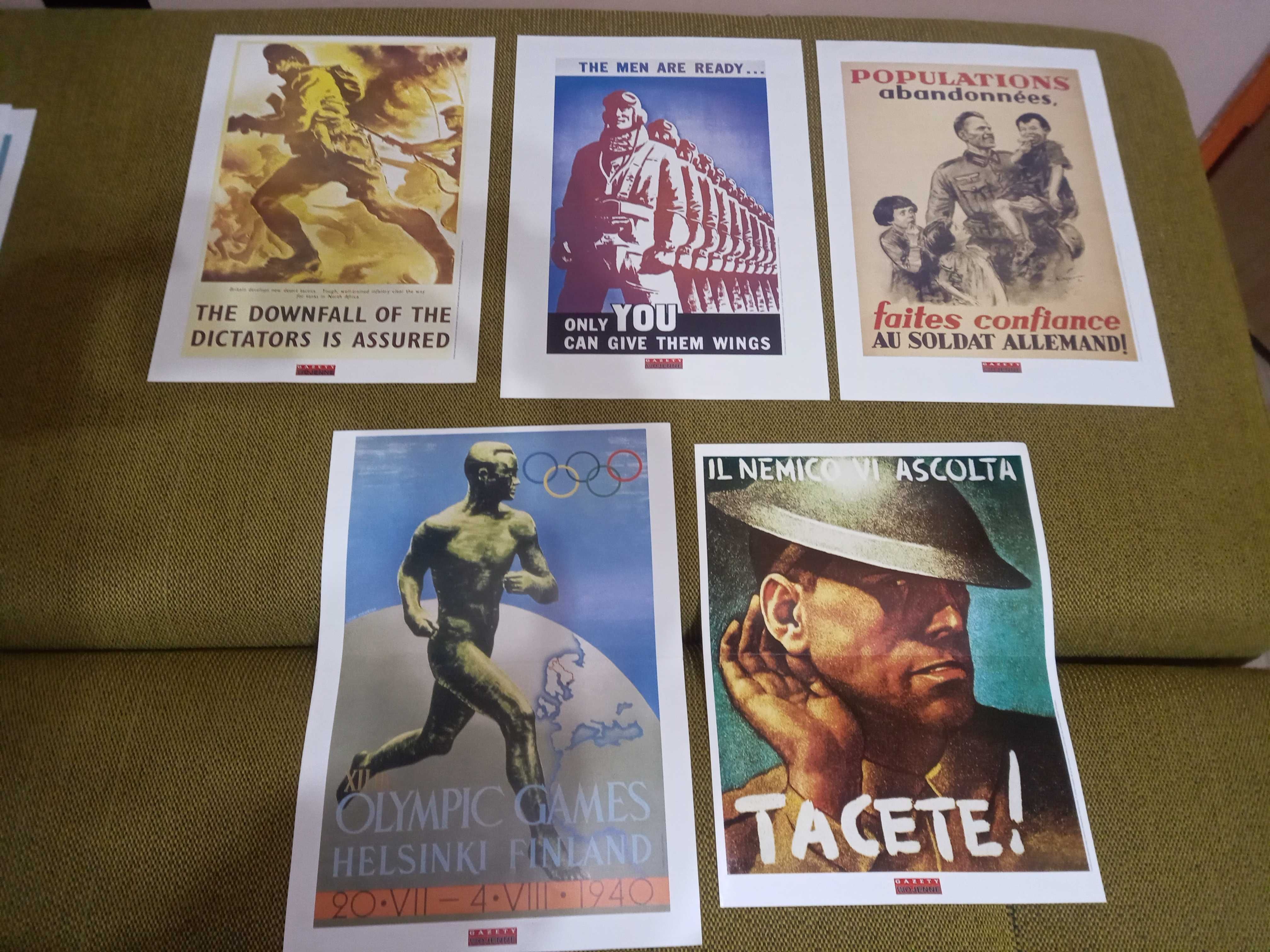Plakaty Gazety Wojenne 5 sztuk