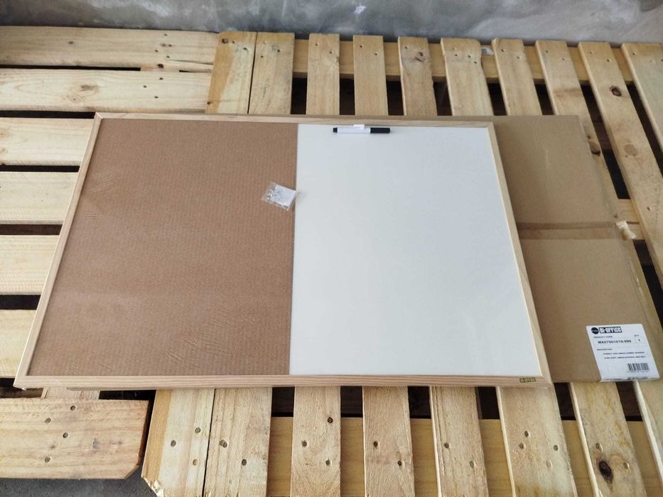 BI-OFFICE Quadro Branco e de Cortiça, 900mm x 600mm