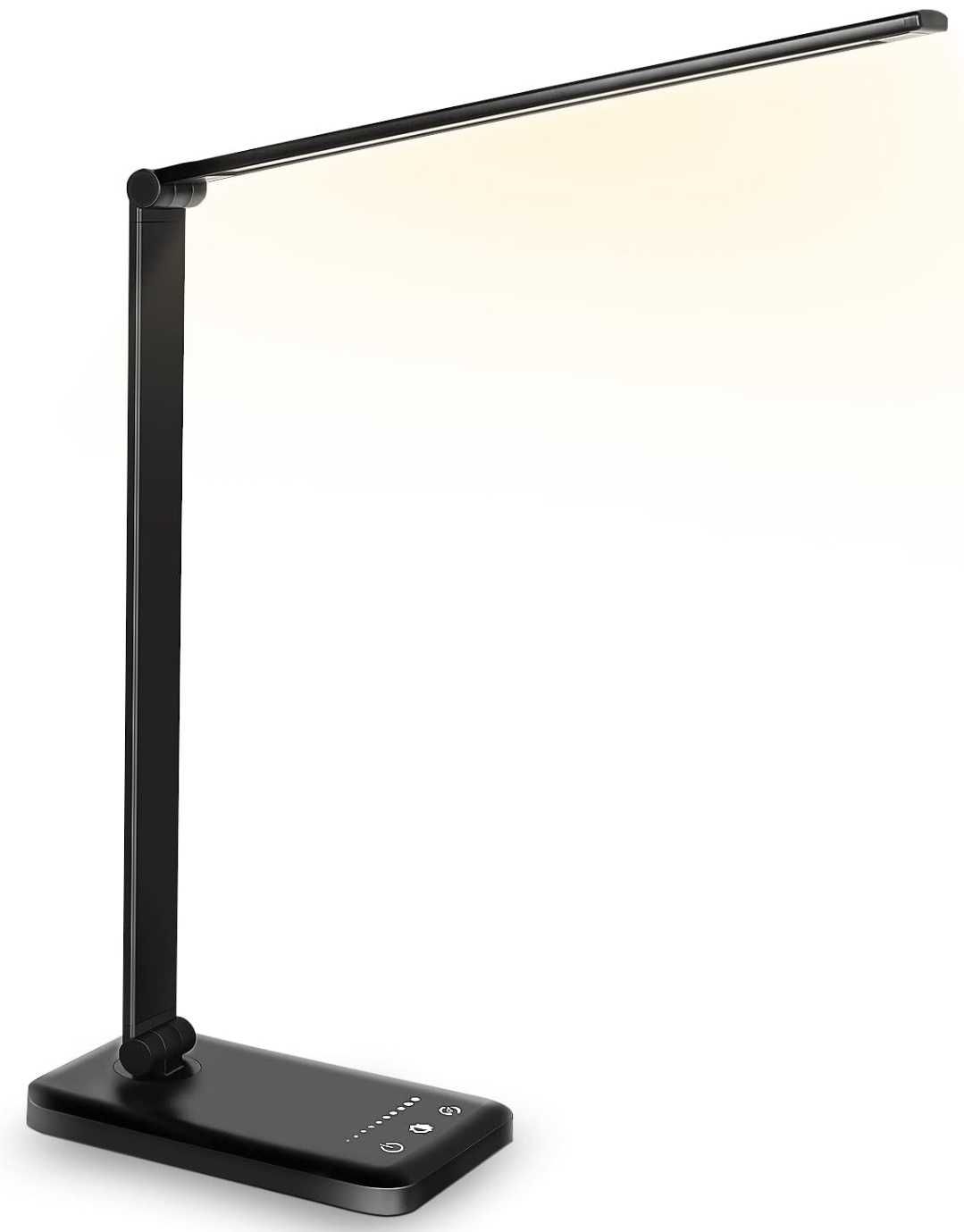 Lampka biurkowa 5 kolorów i 10 poziomów jasności czarna moc do 6 W