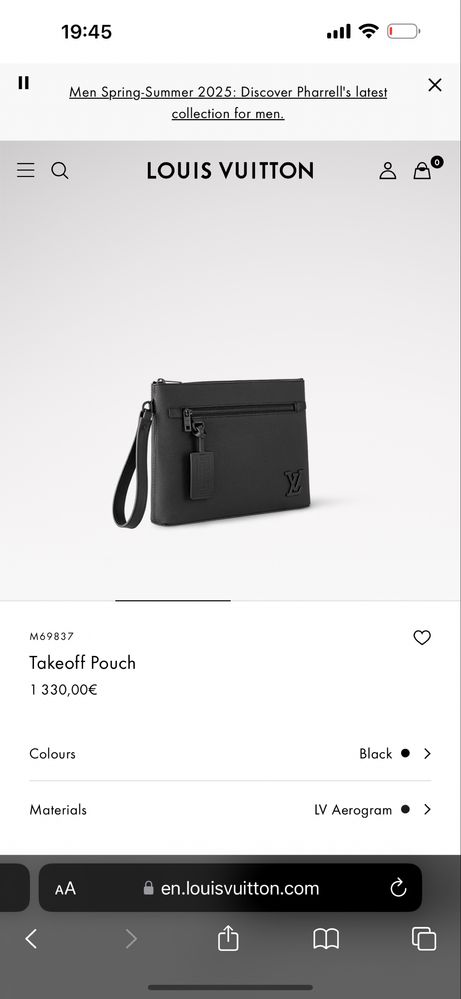 Клатч чоловічий LV