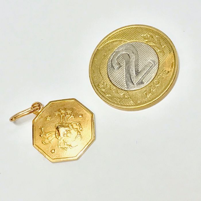 Złoty WISIOREK zawieszka 14K znak zodiaku RAK