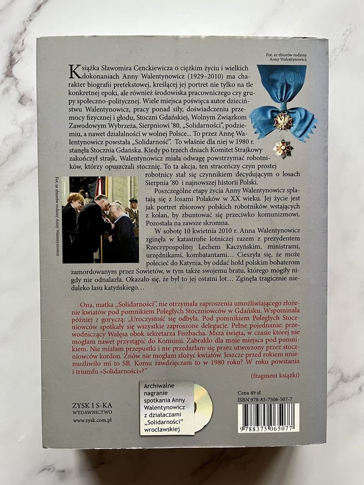 Anna Solidarność Sławomir Cenckiewicz Anna Walentynowicz
