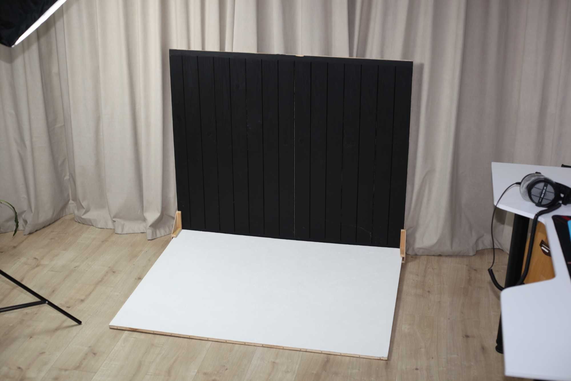 Кутовий фотофон дерево з бетоном 120 см х 100 см (4 текстури)