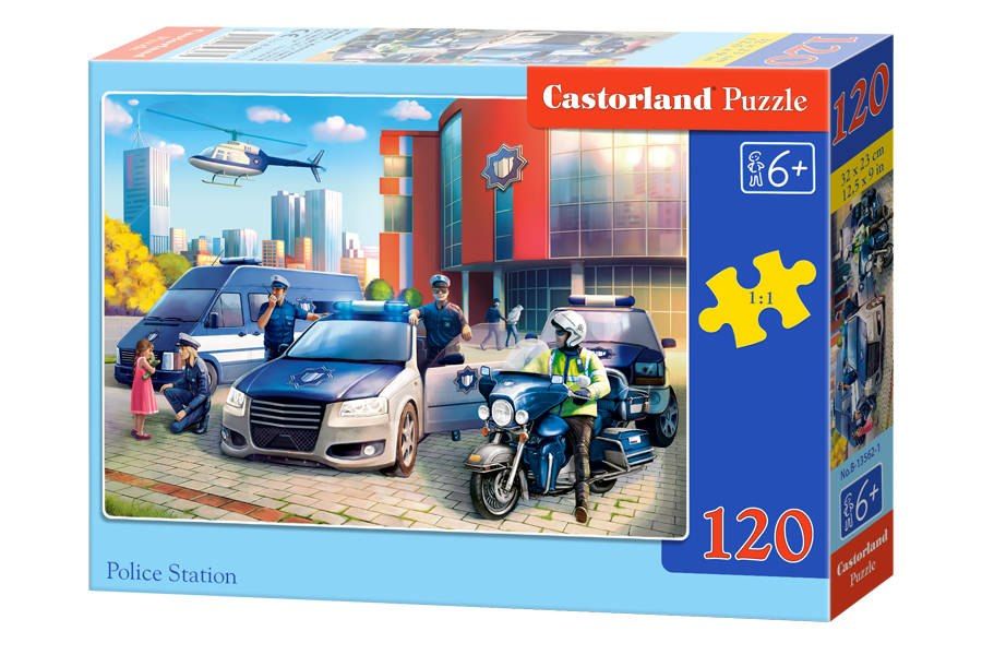 Puzzle dla dzieci bajkowe bajki  120-elementów Police Station