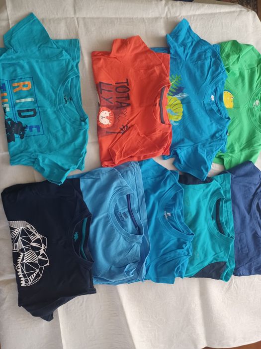 9 bluzek 110/116 5 z długim i 4 z krótkim