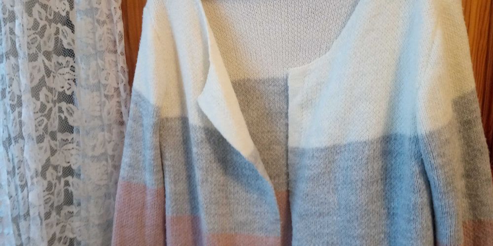 Sweter damski kardigan rękaw 3/4