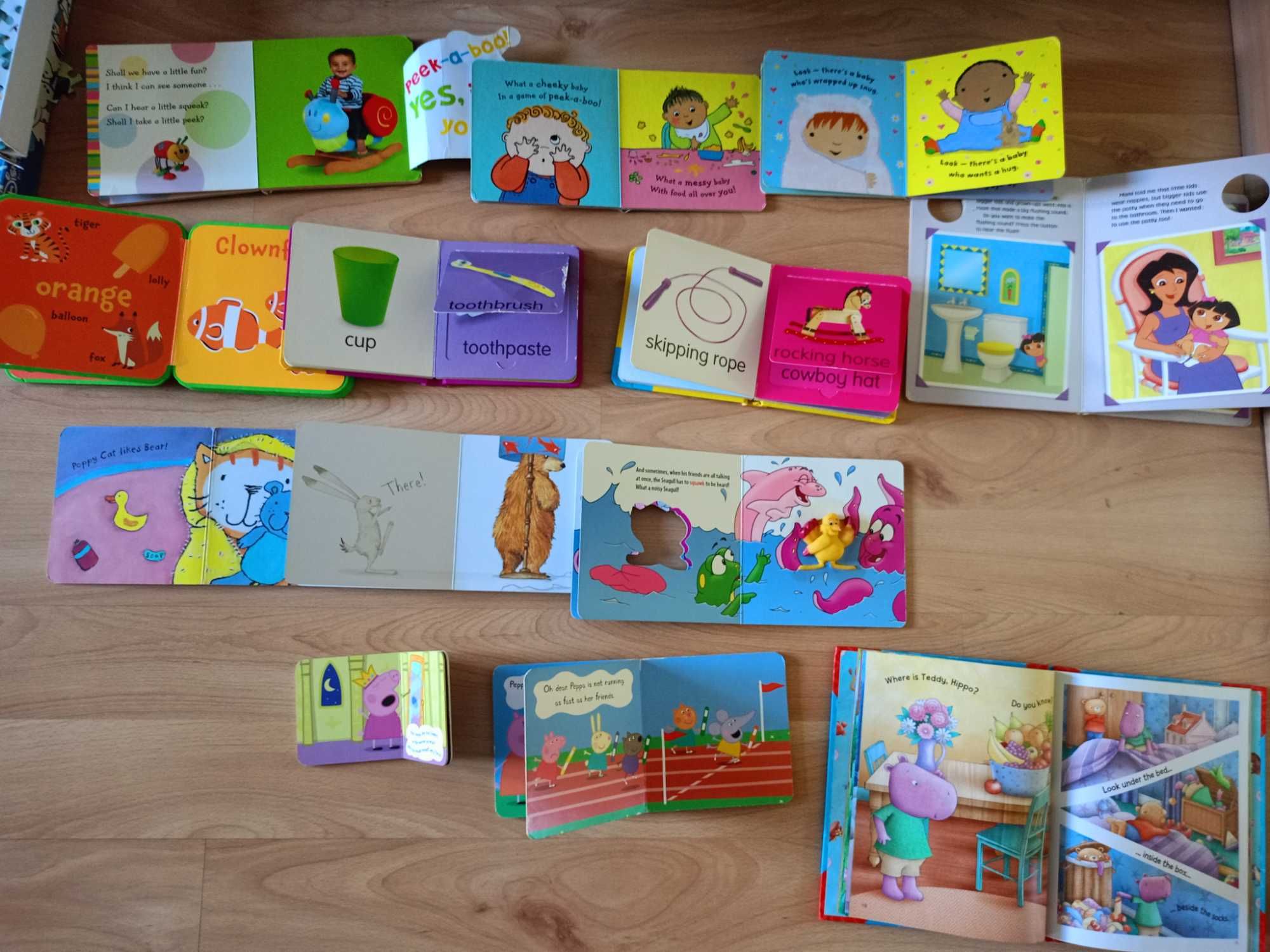 Książeczki kartonowe English first books 13 sztuk mega zestaw