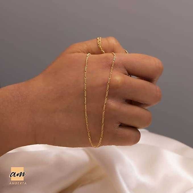 Colar em Prata de Lei 925 Banhado a Ouro 18 K 45 50 60 cm.